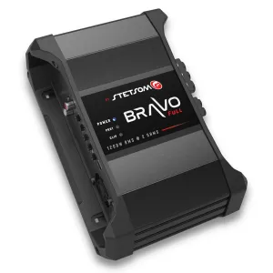Stetsom Bravo Full 1200 2 Ohms Mono Car Amplifier, 1200.1 1.2K Watts RMS, 2Ω Stable Car Audio, HD Sound Quality, Crossover & Bass Boost, Car Stereo Speaker Subwoofer MD, Smart Coolers