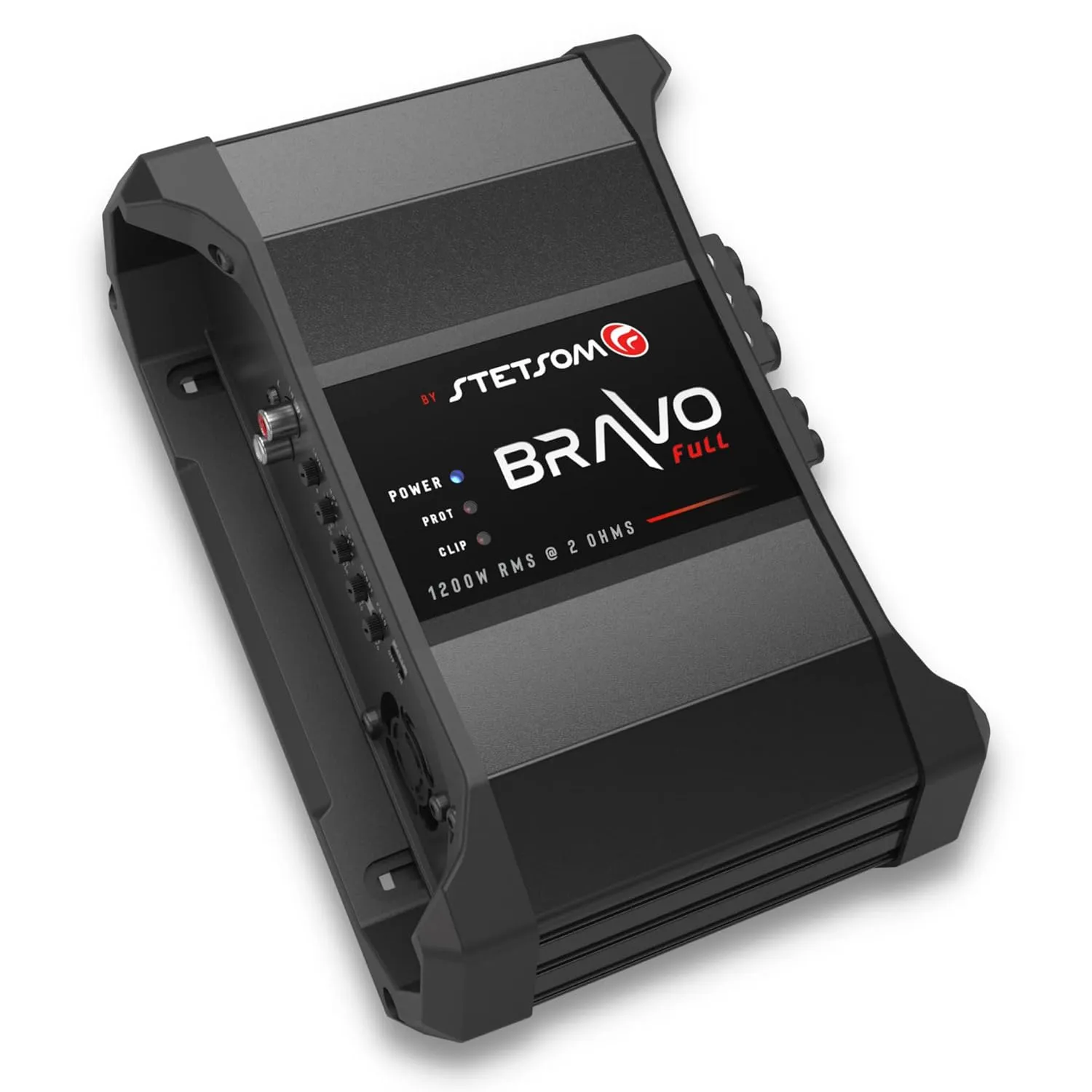Stetsom Bravo Full 1200 2 Ohms Mono Car Amplifier, 1200.1 1.2K Watts RMS, 2Ω Stable Car Audio, HD Sound Quality, Crossover & Bass Boost, Car Stereo Speaker Subwoofer MD, Smart Coolers