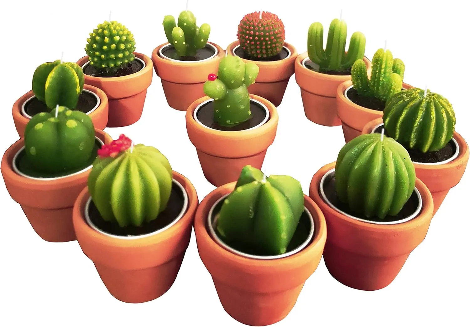 Succulent Candles, Novelty Cactus Tealight Candle Baby Shower Candle Decorations for Party Favors Terrarium Cacti candels Home Decor…