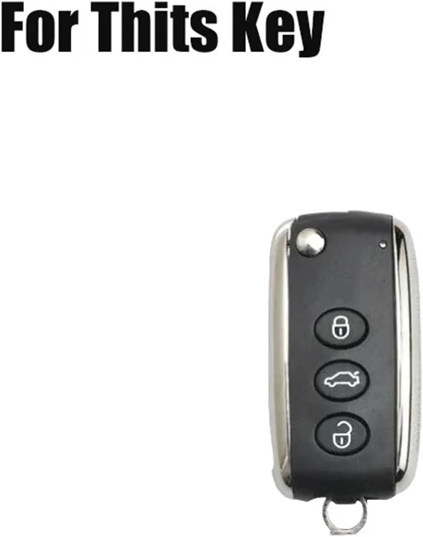 Suede Leather Car Remote Smart Key Fob Case Cover Bag with Keychain Compatible for Bentley Continental GT GTC Mulsanne Flying Spur Arnage(Orange Green)