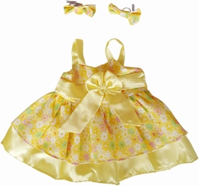 Summer Dress Outfit Teddy Bear Clothes Outfit Fits Most 14" - 18" Build-a-bear and Make Your Own Stuffed Animals