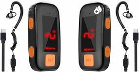 Super Mini Walkie Talkies Pro with Waterproof, Two Way Radio with Earpieces for Adults, Small Walkie Talkie for Outdoor, Hiking, Baseball, Restaurant, Security, Golf, Yacht, 2 Pack