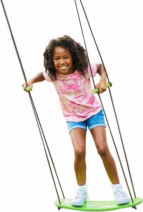 Swurfer Kick Stand Up Surfing Tree Swing Outdoor Swings for Kids Up to 200 Lbs - Hang from Up to 10 Feet High - Includes 24" SwingBoard, UV Resistant Rope, & Handles