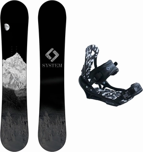 System MTN Men's Snowboard Package with System APX Bindings