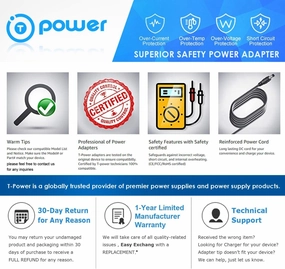 T POWER Car Charger Adapter for 5V Witti Beddi 6902 Brookstone BEDDI Glow Intelligent Alarm Clock 324999 & LELO Smart Wand Intimate Massagers 792639 Auto Mobile Power Supply Cord
