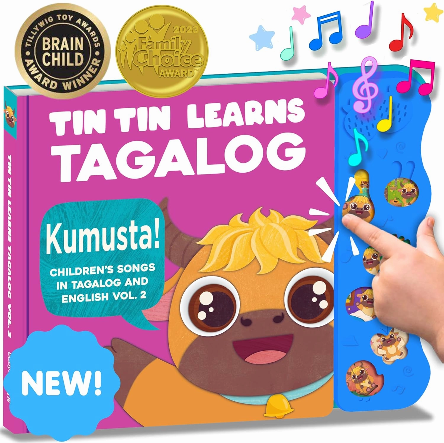 Tagalog Books For Kids Vol. 2, Tagalog Baby Book, Filipino Baby Book Of Songs From The Philippines, Tin Tin Learns Tagalog: Songs In Tagalog & English For Babies, Toddlers, Children, Girls & Boys