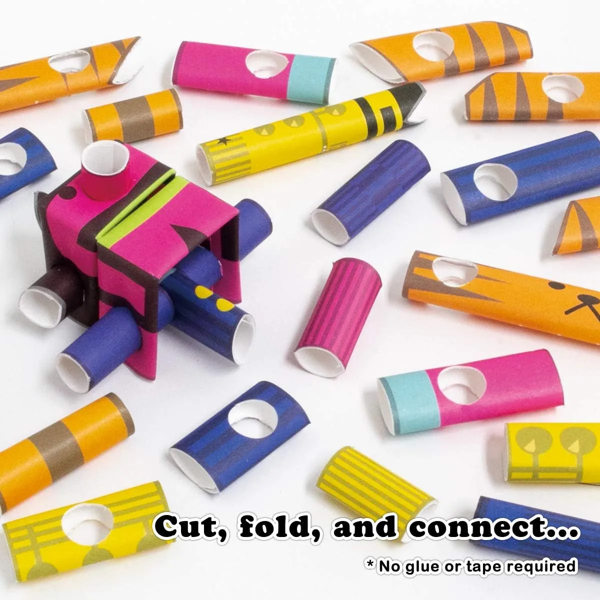 Tenor & Silky Jazzman & His Cat - Japanese 3D Paper Puzzle DIY Robot kit for Kids and Origami Kit for Adults