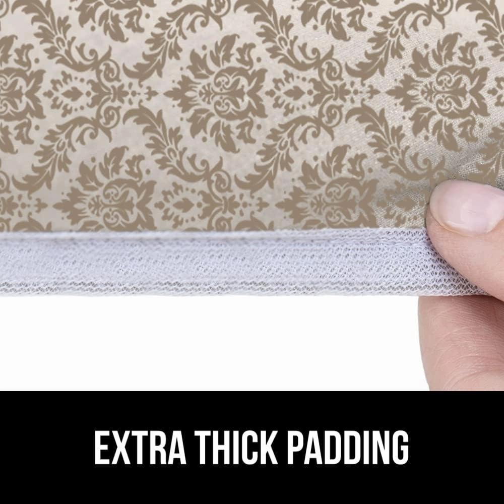 The Original GORILLA GRIP Ironing Board Cover and Pad, Silicone Coating, Thick Scorch Resistant Padding, Heavy Duty Iron Covers Standard Boards, Hook and Loop Fastener Strap, Damask, 15x54