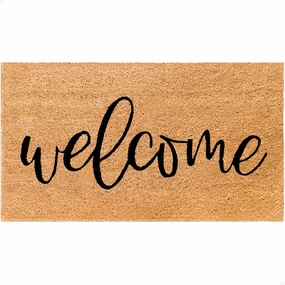 THEODORE MAGNUS Door Mat – Coir Doormat for Outdoor Entrance, Durable Welcome Mat with Non-Slip Backing, Perfect for Front Door and Entryway - Outdoor/Indoor - Welcome