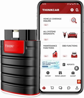 Thinkdiag OBD2 Scanner Bluetooth, Full System Bidirectional Diagnostic Scan Tool OE-Level Code Reader with ECU Coding,15  Reset Service, FCA AutoAuth, All Software 1 Year Update Fits for iOS & Android