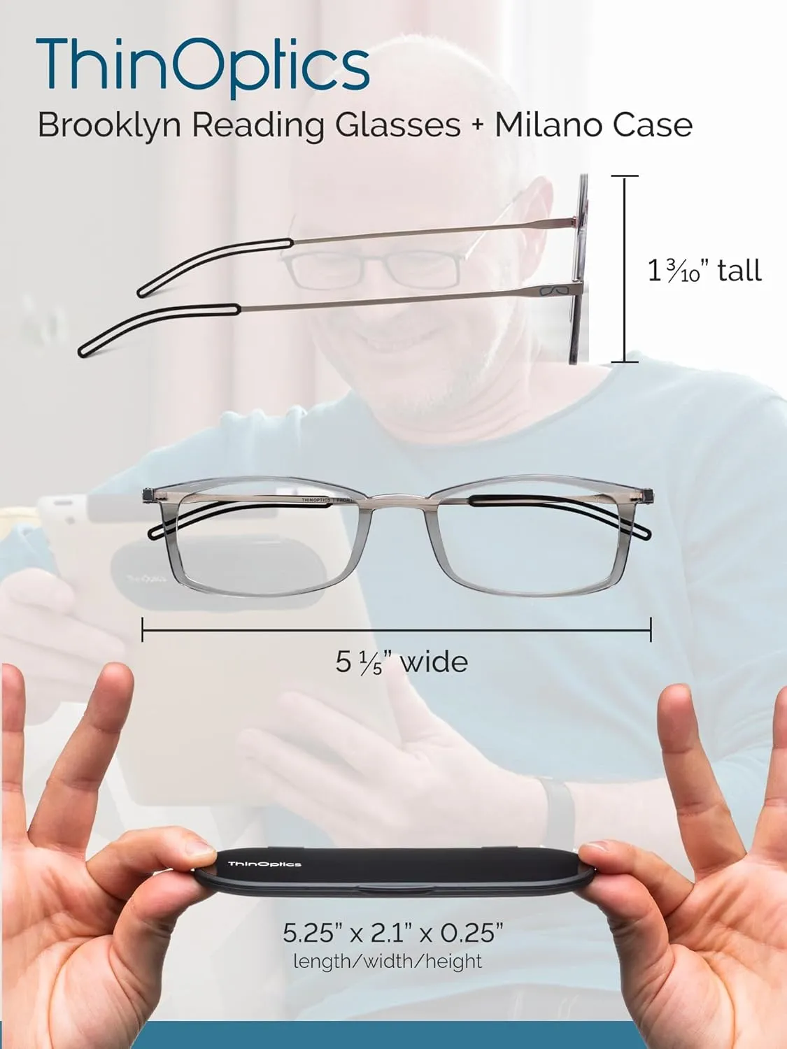 ThinOptics Rectangular Reading Glasses