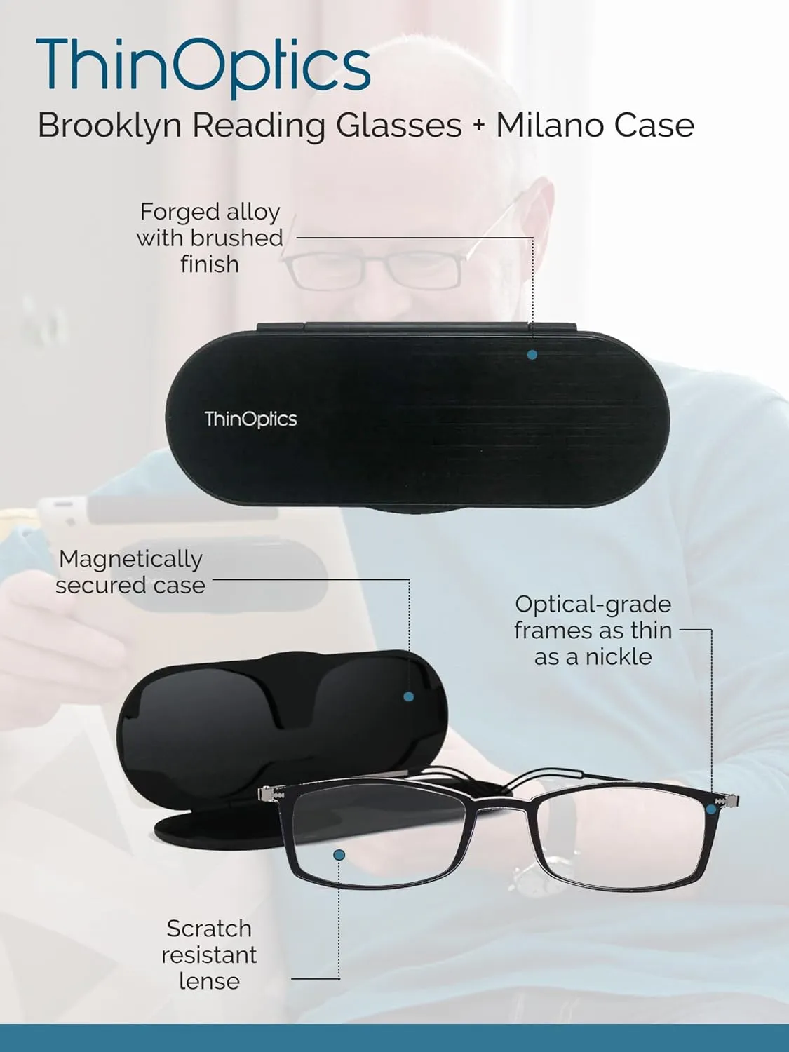 ThinOptics Rectangular Reading Glasses