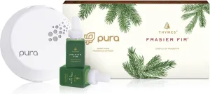 Thymes Pura Smart Home Plug-in Diffuser Kit - Pura Diffuser Refills with a Fresh Home Fragrance (V3 Pura Device   2 Frasier Fir Refills)