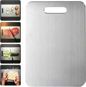 Titanium Cutting Board, 2025 New Upgrade 100% Pure Titanium Cutting Boards for Kitchen, Hygiene & Durability Non Stick Chopping Board, Double sided Cutting Board, Dishwasher Safe (15 x 11 in)