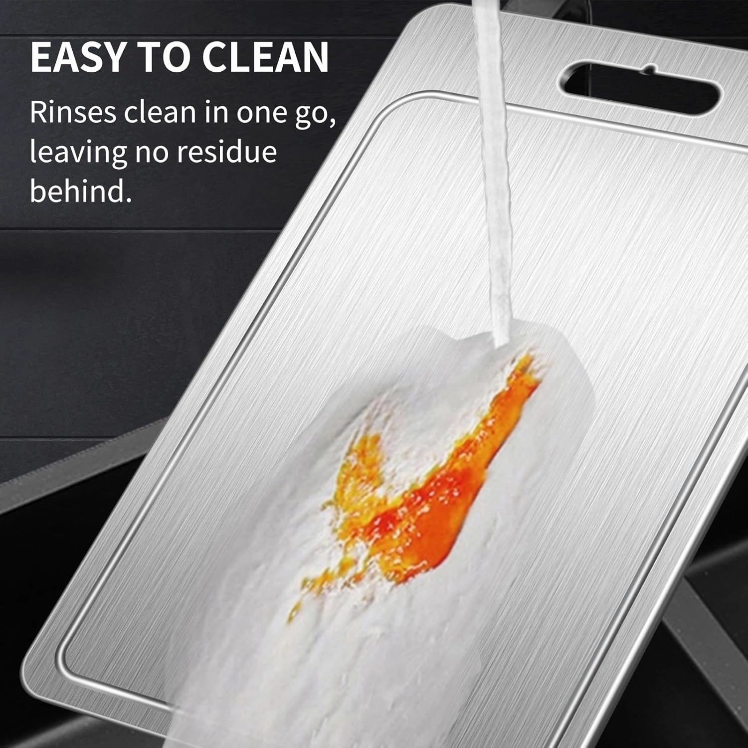 Titanium Cutting Board 100% Pure Cutting Boards With Juice Groove Metal Grade Food Double Sided Chopping Board for Cutting Meats Vegetables Fruits(Titanium-Medium)