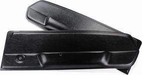 TMI 10-70107-958 Mustang Black Sierra Grain Vinyl Deluxe Pony Door Panel (Convertible, 2 2 Fastback, Coupe)