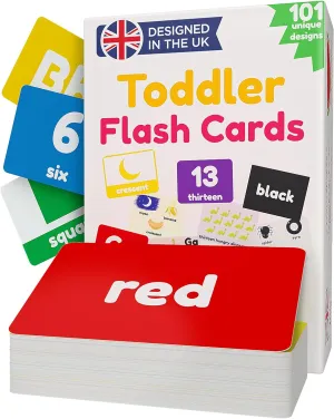 Toddler Learning Flash Cards | Kids Letter Number Alphabet Animal Color Words Flashcards | Large Cards Ideal for Preschool Kindergarden Pre K Educational | Flashcards 12 Months - 5 Years