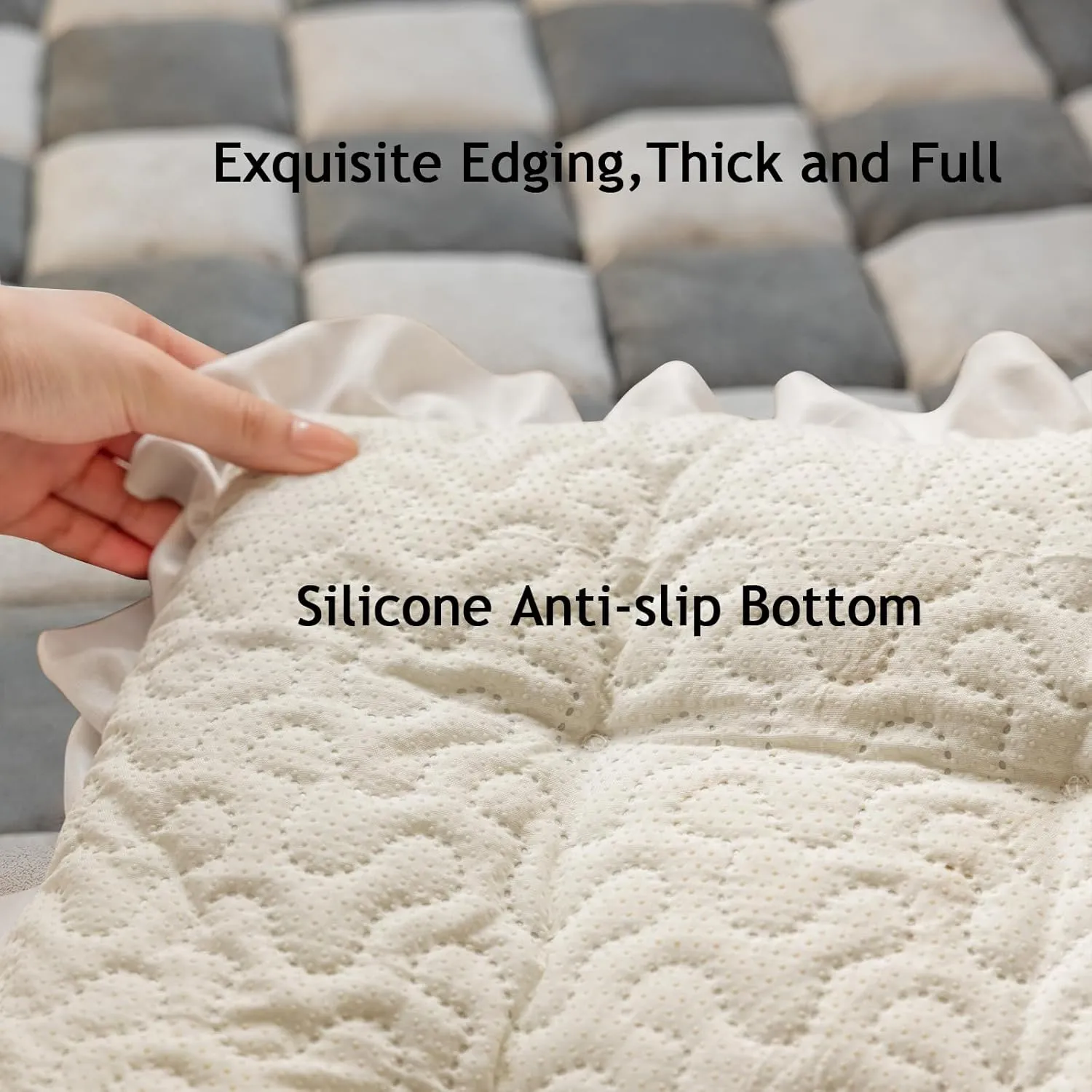 TOPCHANCES Dog Couch Cover Protector,Thickened Non-Slip Washable Plaid Sofa Pads for Couch,Pet Sofa Couch Cover Furniture Covers for Camping,Car,Floor&Bed,All-Season(28x60in)