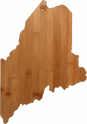 Totally Bamboo Maine State Shaped Bamboo Serving and Cutting Board