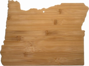 Totally Bamboo Oregon State Shaped Cutting Board, Natural Bamboo