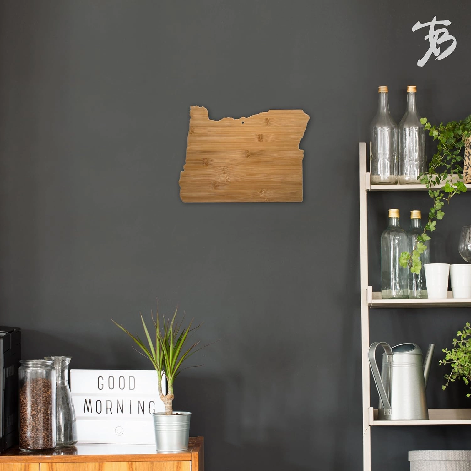 Totally Bamboo Oregon State Shaped Cutting Board, Natural Bamboo