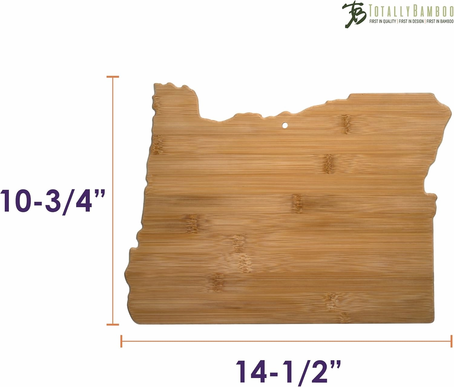Totally Bamboo Oregon State Shaped Cutting Board, Natural Bamboo