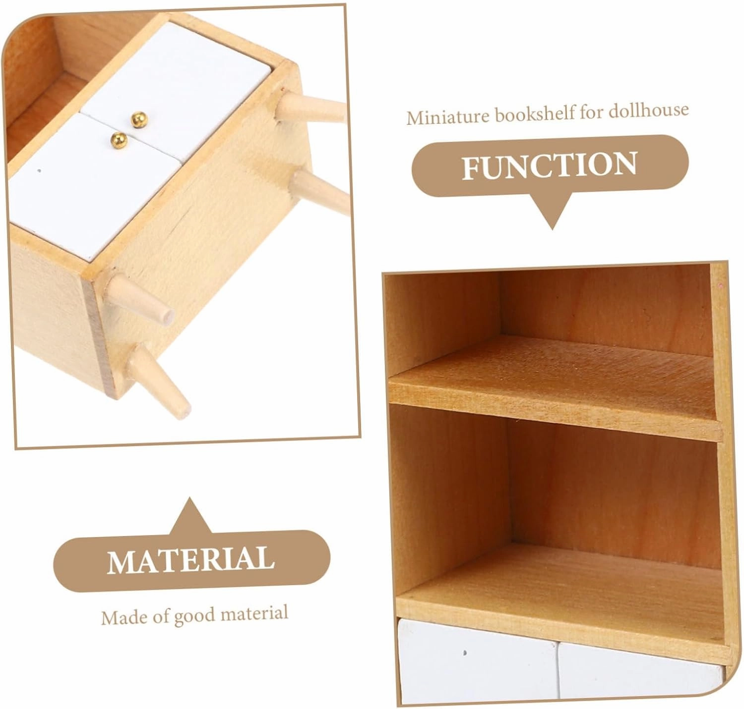 Totority 5pcs Miniature Bookshelf for Dollhouse Display Cute Boys and Girls Furniture Model for Scene Decoration Design for Miniature Cabinet Ornaments