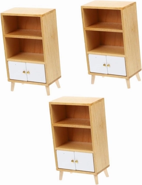 Totority 5pcs Miniature Bookshelf for Dollhouse Display Cute Boys and Girls Furniture Model for Scene Decoration Design for Miniature Cabinet Ornaments