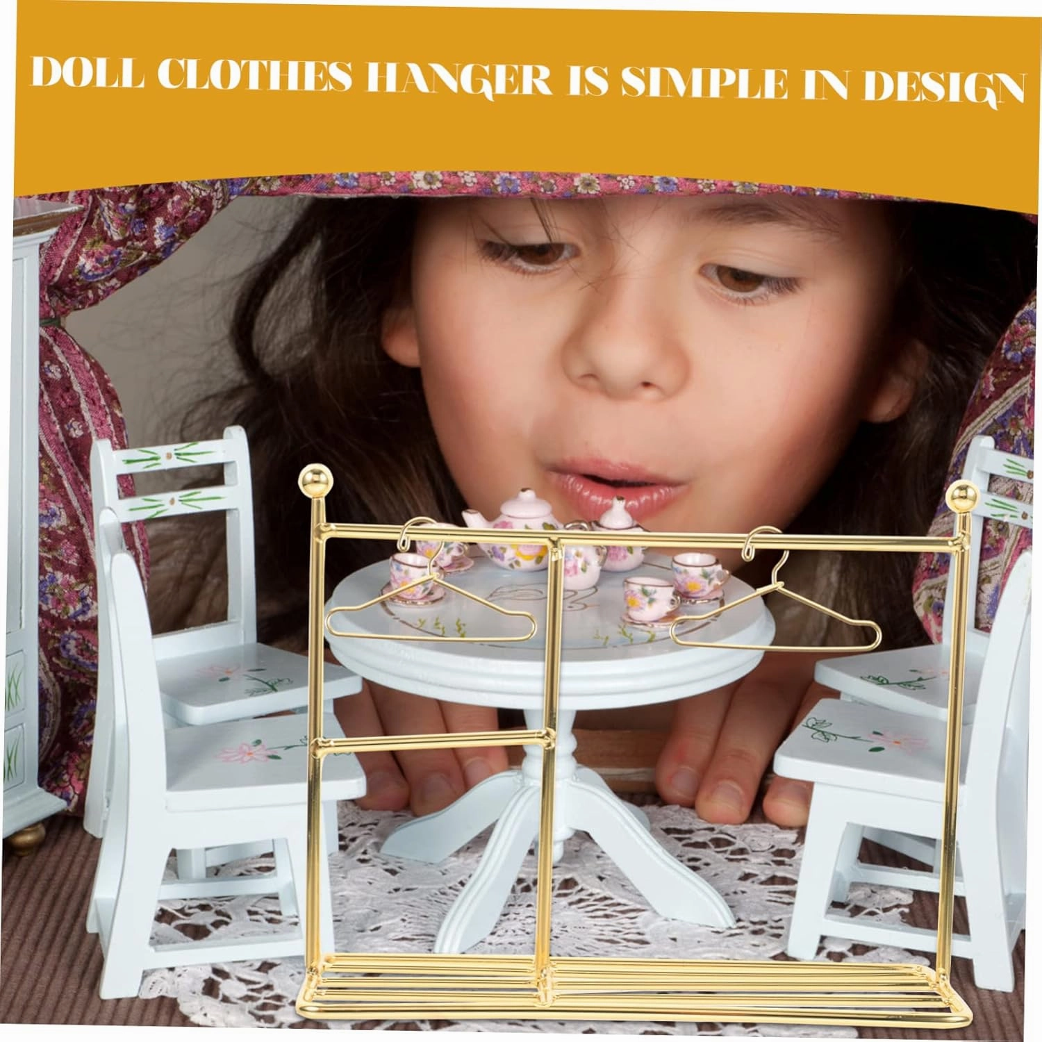 Toyvian 3sets Miniature Clothes Hanger for Dollhouse Upgraded Rack Mini Hangers for Displaying Doll Clothes Cute Mini Home Decor