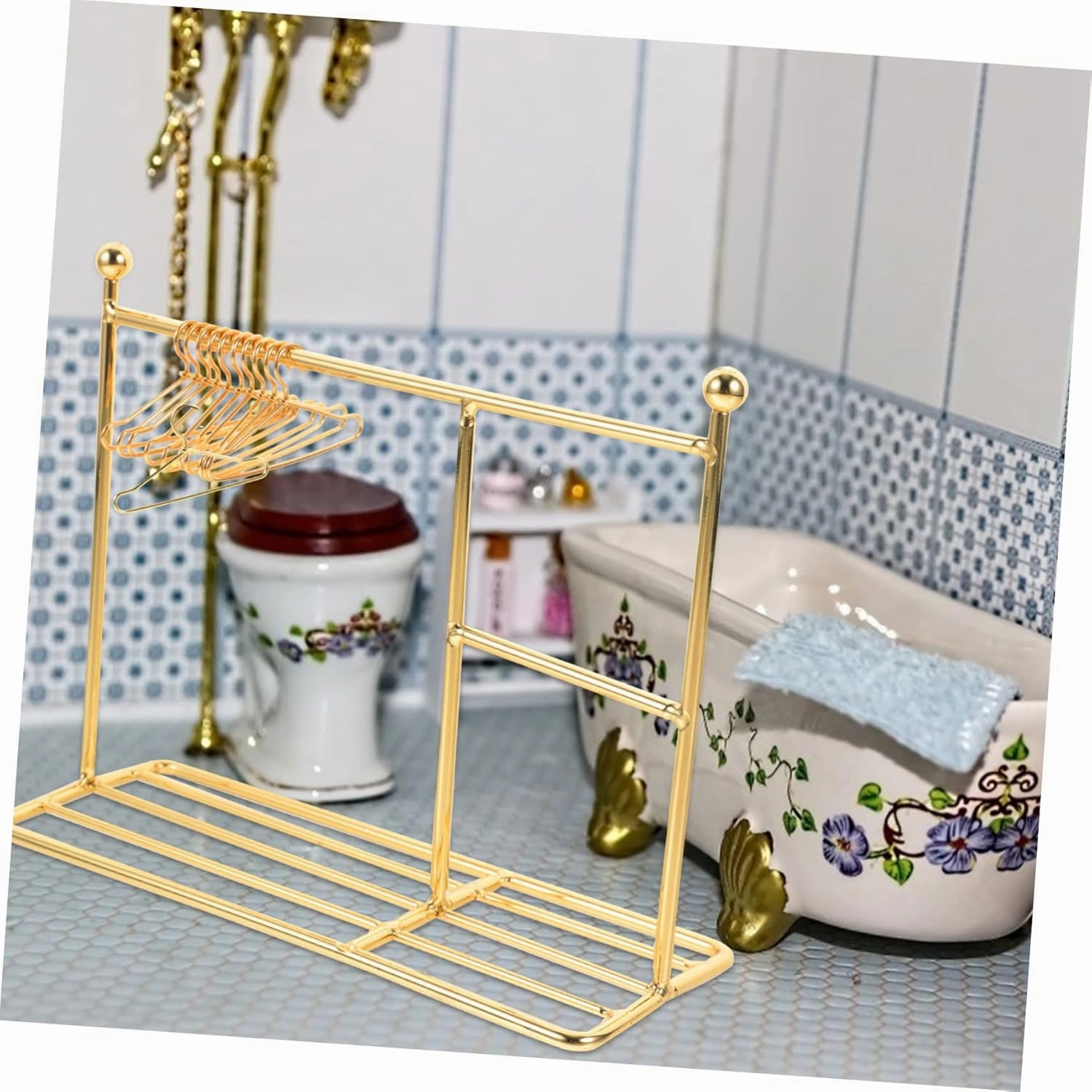 Toyvian 3sets Miniature Clothes Hanger for Dollhouse Upgraded Rack Mini Hangers for Displaying Doll Clothes Cute Mini Home Decor