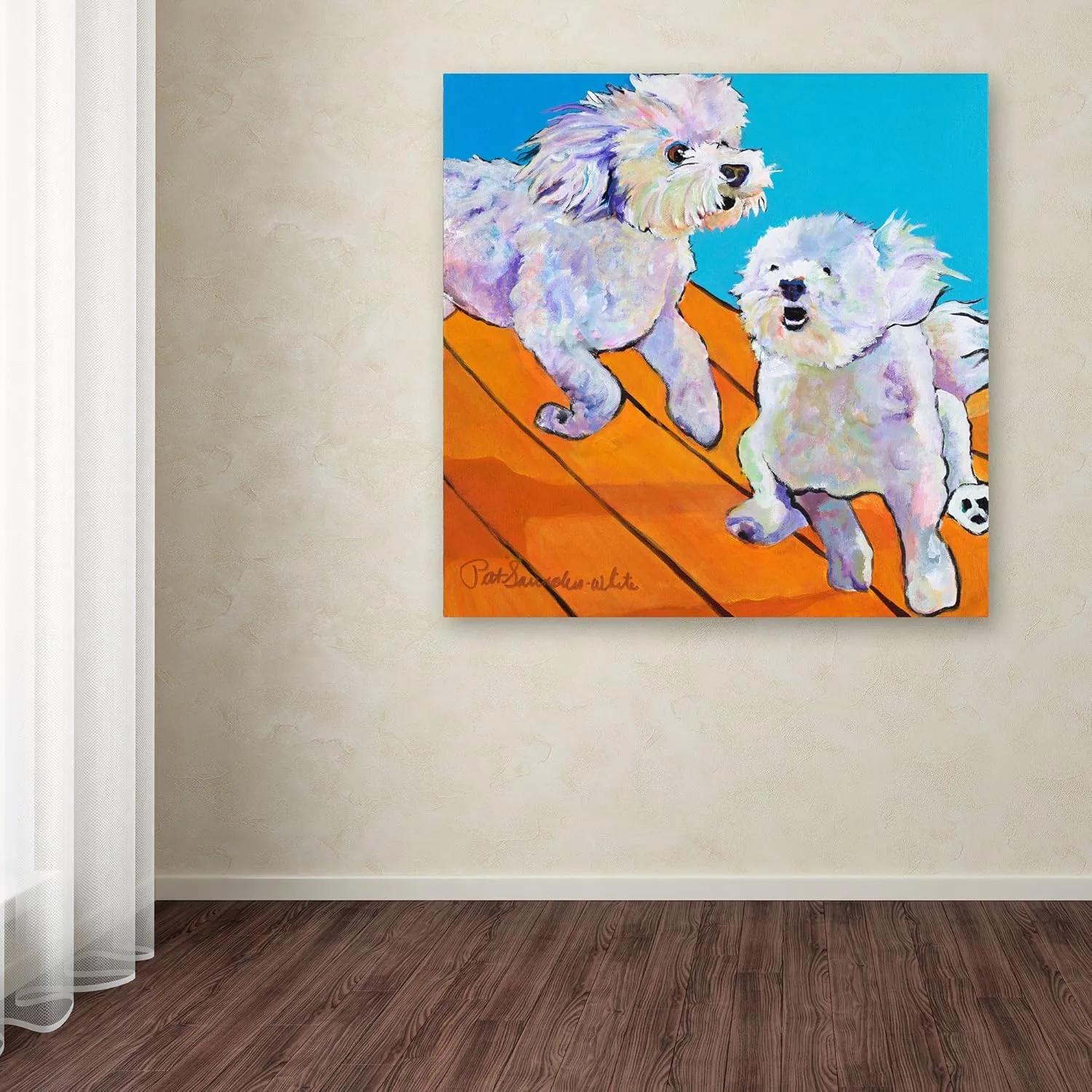 Trademark Fine Art Catch Me Canvas Wall Art by Pat Saunders, 18 by 18-Inch