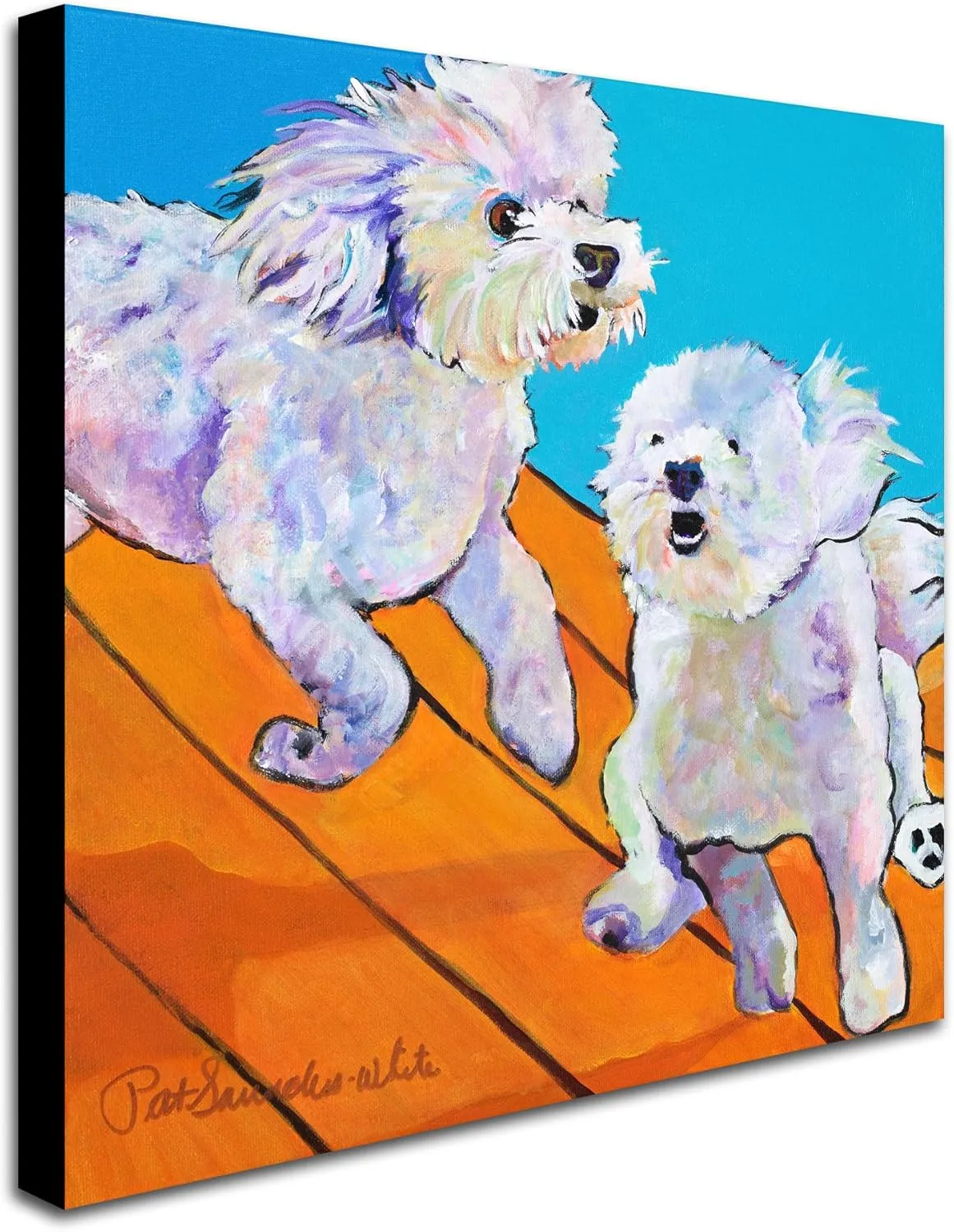 Trademark Fine Art Catch Me Canvas Wall Art by Pat Saunders, 18 by 18-Inch