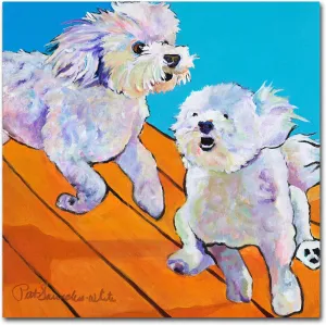 Trademark Fine Art Catch Me Canvas Wall Art by Pat Saunders, 18 by 18-Inch