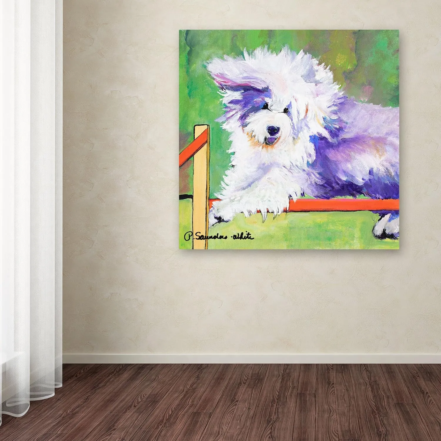 Trademark Fine Art Tibetan Trials Canvas Artwork by Pat Saunders, 14 by 14-Inch, White