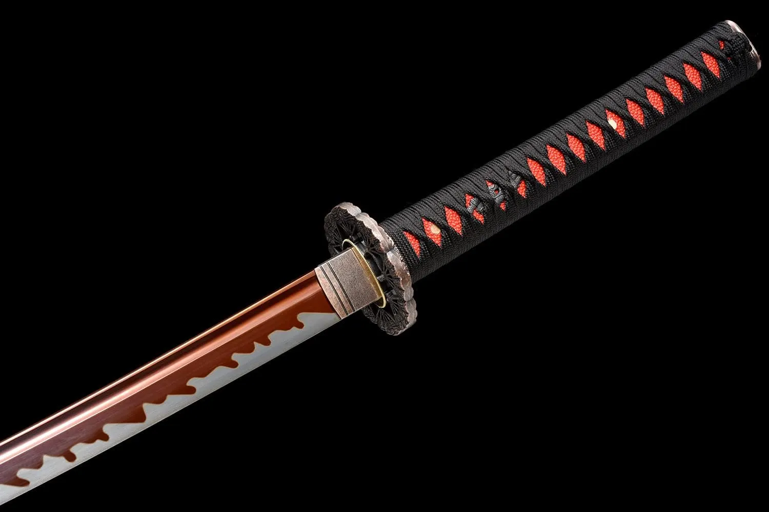 Traditional Heat/Clay Tempered Hand Forged Katana Sword | Real 1060/1095 T10 High Carbon Steel Sharp Full Tang Katanas | Practical Authentic Japanese Samurai Swords