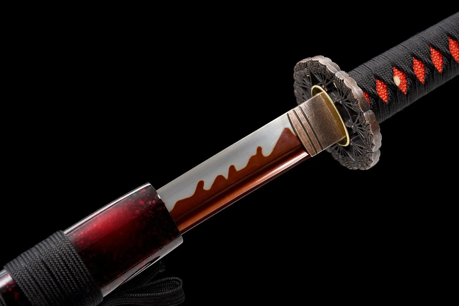 Traditional Heat/Clay Tempered Hand Forged Katana Sword | Real 1060/1095 T10 High Carbon Steel Sharp Full Tang Katanas | Practical Authentic Japanese Samurai Swords