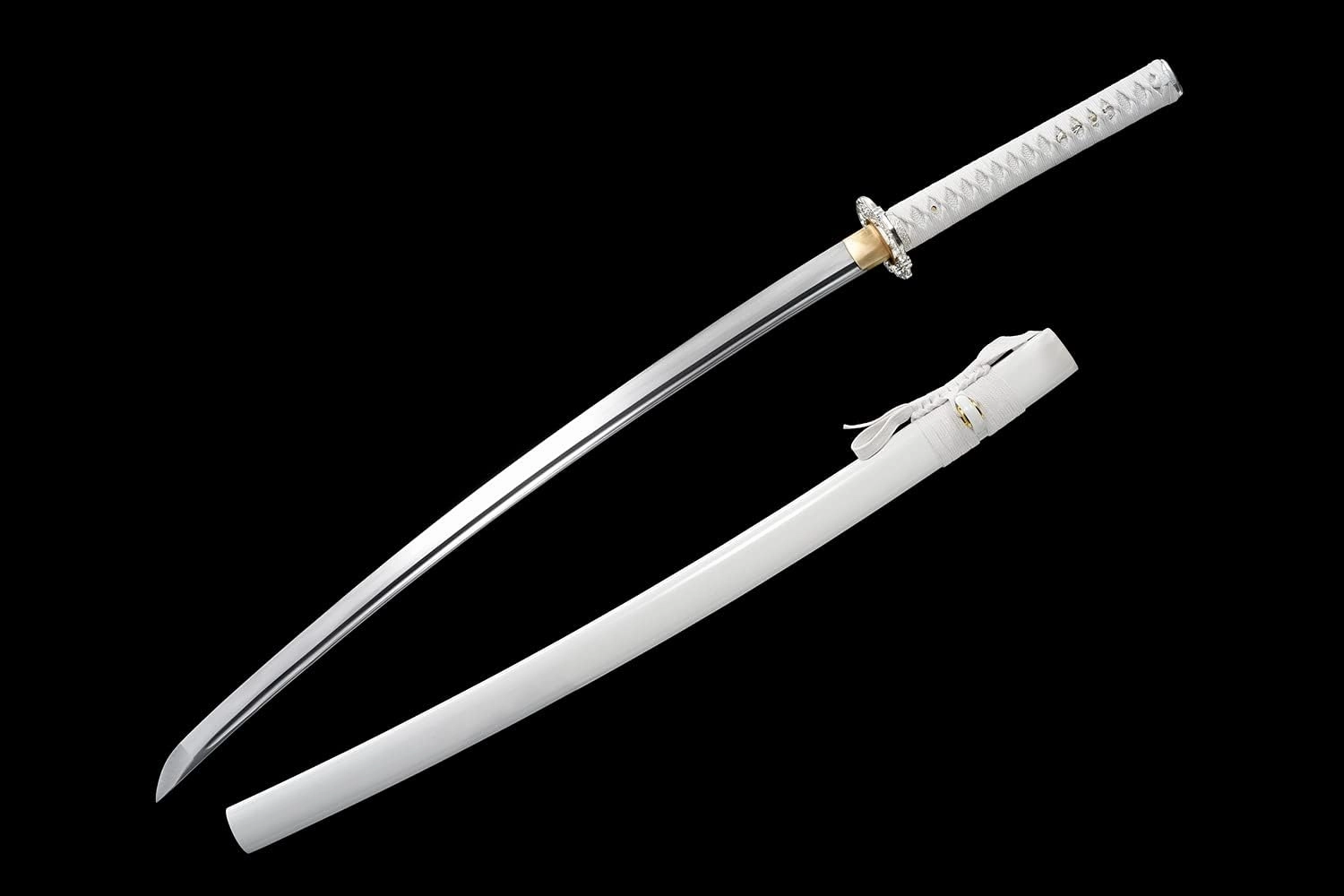 Traditional Heat/Clay Tempered Hand Forged Katana Sword | Real 1060/1095 T10 High Carbon Steel Sharp Full Tang Katanas | Practical Authentic Japanese Samurai Swords
