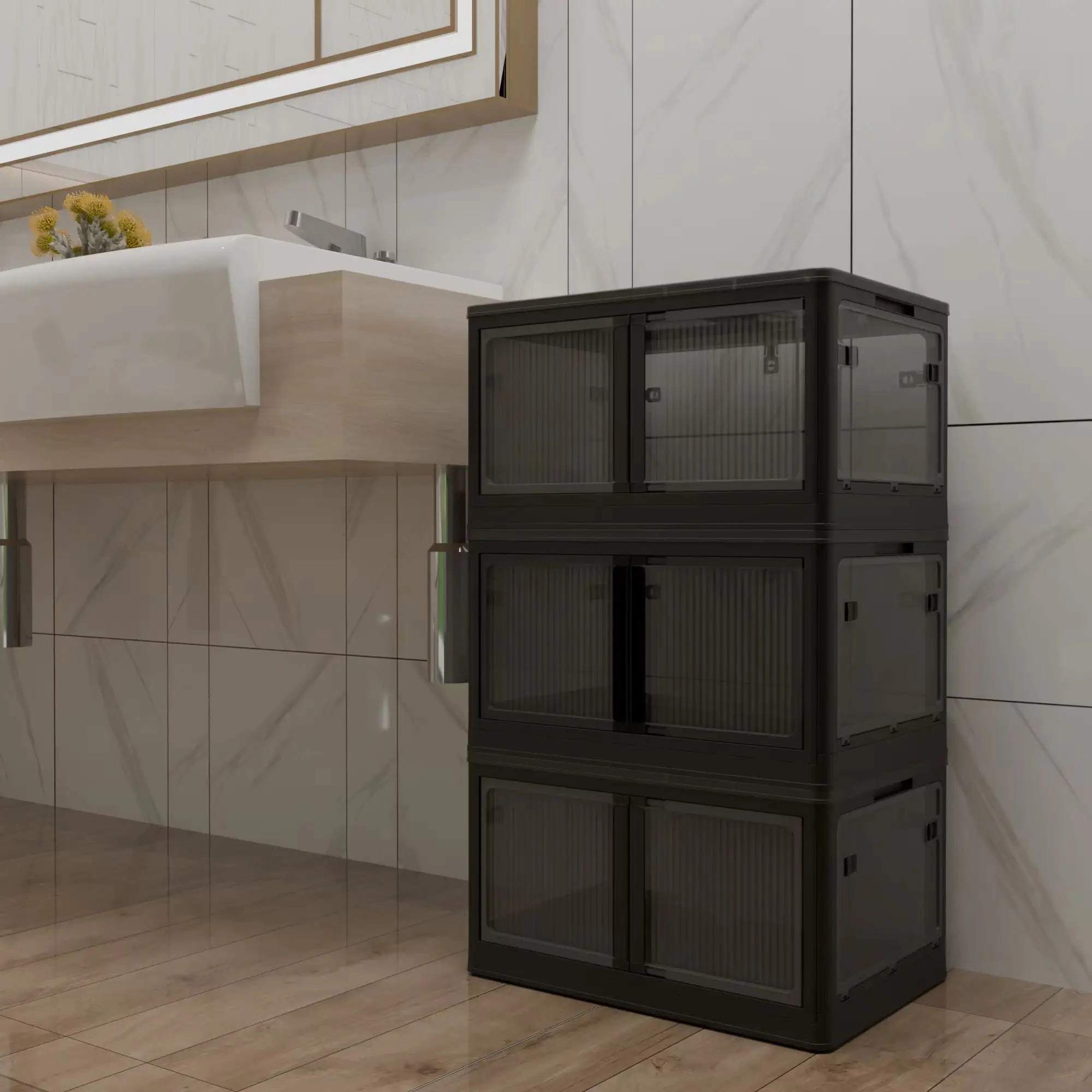 Transparent Stackable Storage Bins