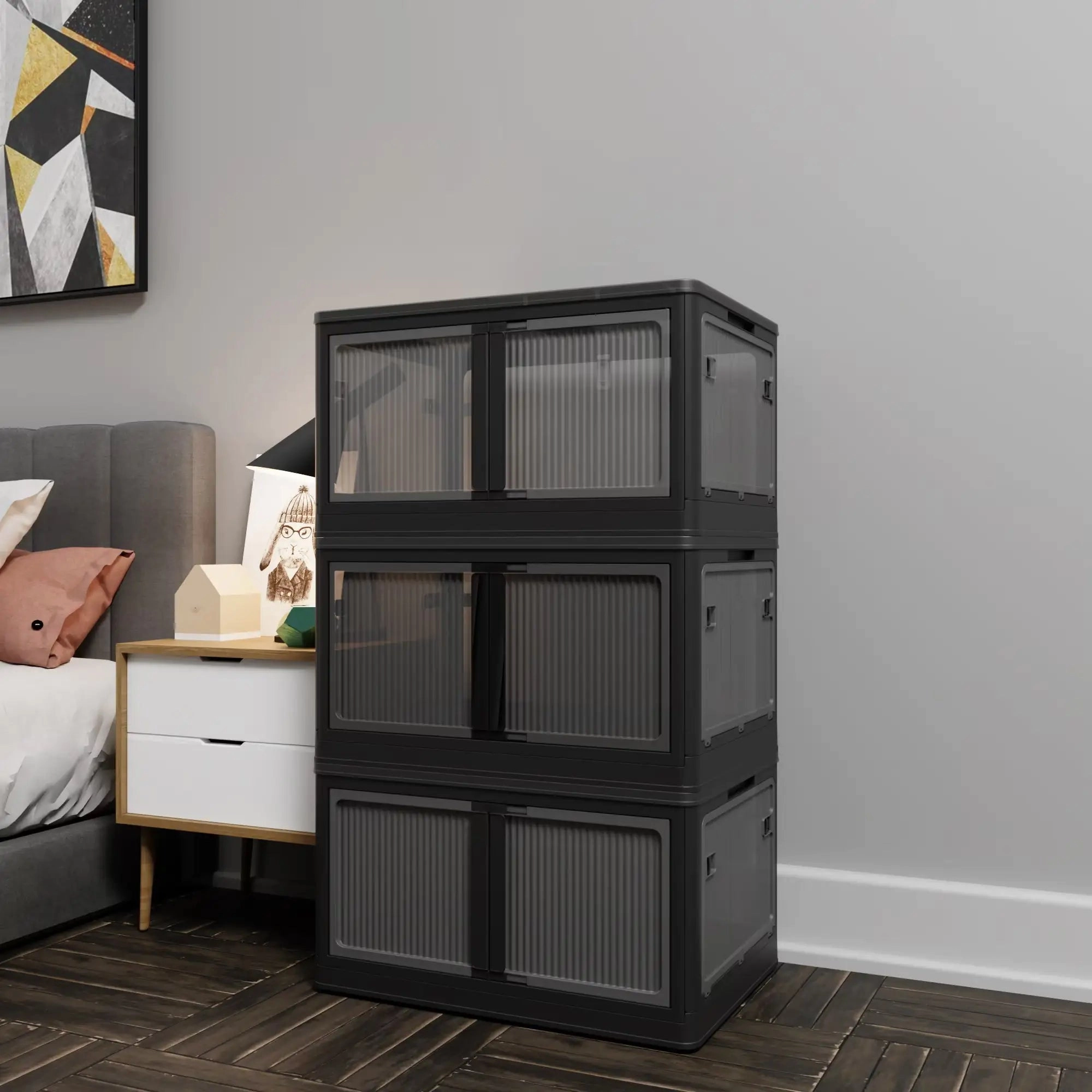 Transparent Stackable Storage Bins