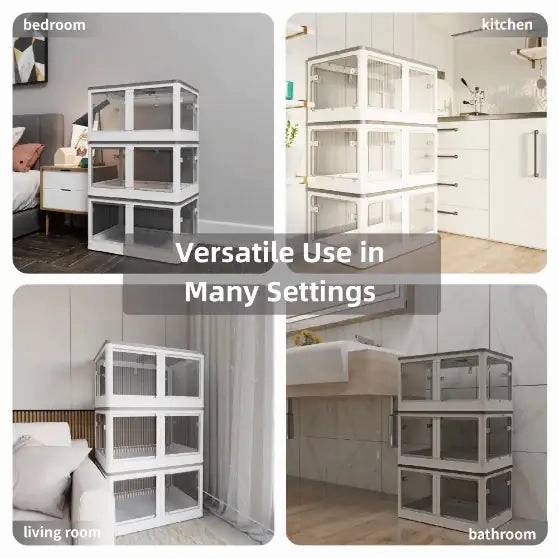 Transparent Stackable Storage Bins
