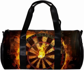 Travel Bag,Mens Gym Bag,Womens Gym Bag,Dart Board and Fire,Sports Bag