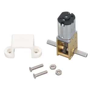 Turbo Geared Motor Micro Brush DC3V 4RPM 2 Shaft Mini Reduction with Fixed Seat for Smart Car