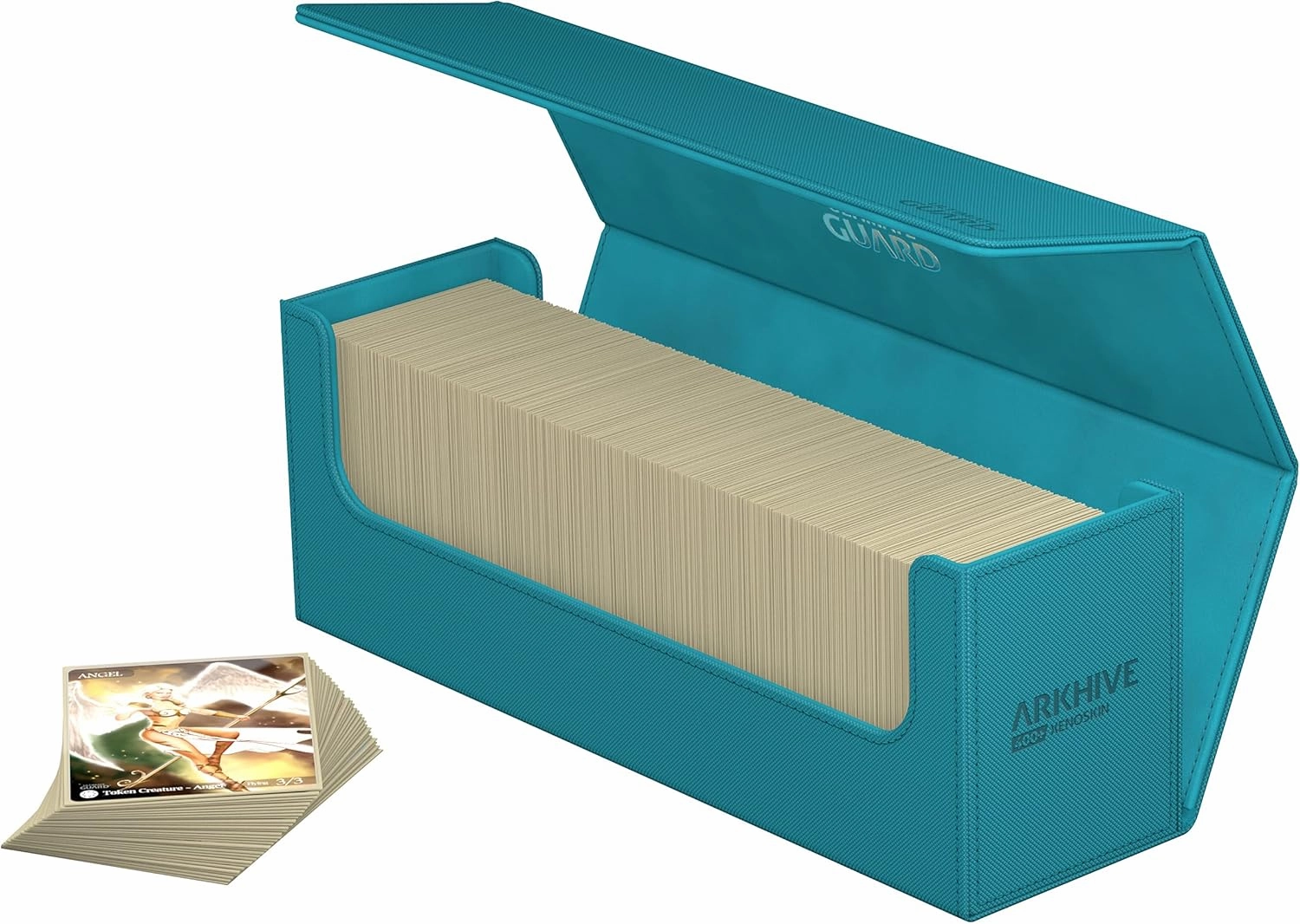 Ultimate Guard Arkhive 400 , Deck Case for 400 Double-Sleeved TCG Cards, Petrol, Compatible with Boulders, Magnetic Closure & Microfiber Inner Lining