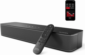 ULTIMEA 2.1ch Mini Sound Bar for TV, Built-in Subwoofer, APP Control, Peak Power 120W, All-in-one PC Sound bar for Game, 16 Inches Bluetooth 5.3 TV Sound Bar Speakers, Opt/AUX/Wall Mount, Solo B30 Pro