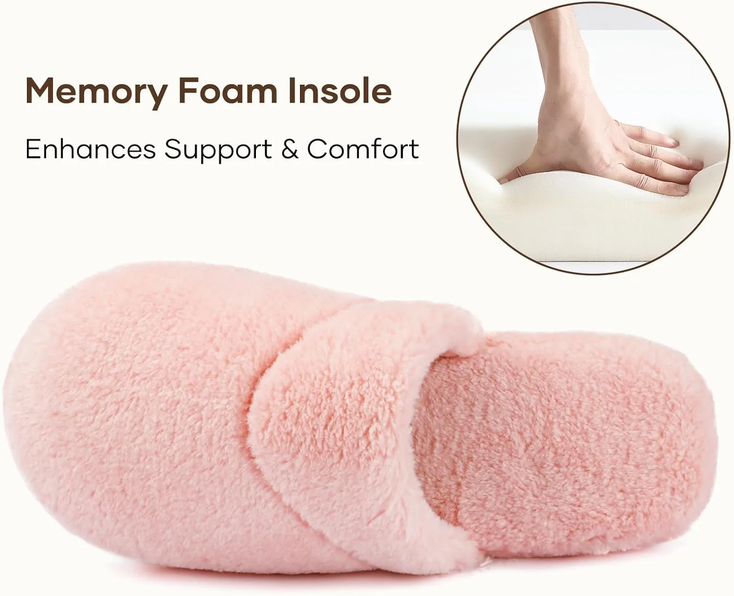 ULTRAIDEAS Womens Fluffy Scuff House Slippers Indoor