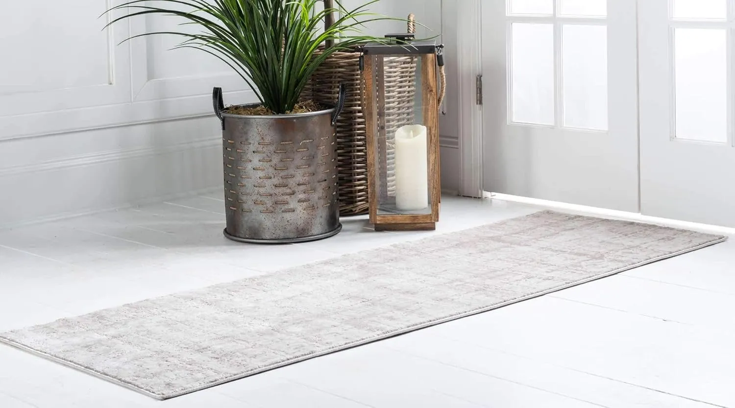 Unique Loom Uptown Collection Area Rug - Lexington Avenue (2' 2" x 6' 1" Runner, Beige/ Ivory)