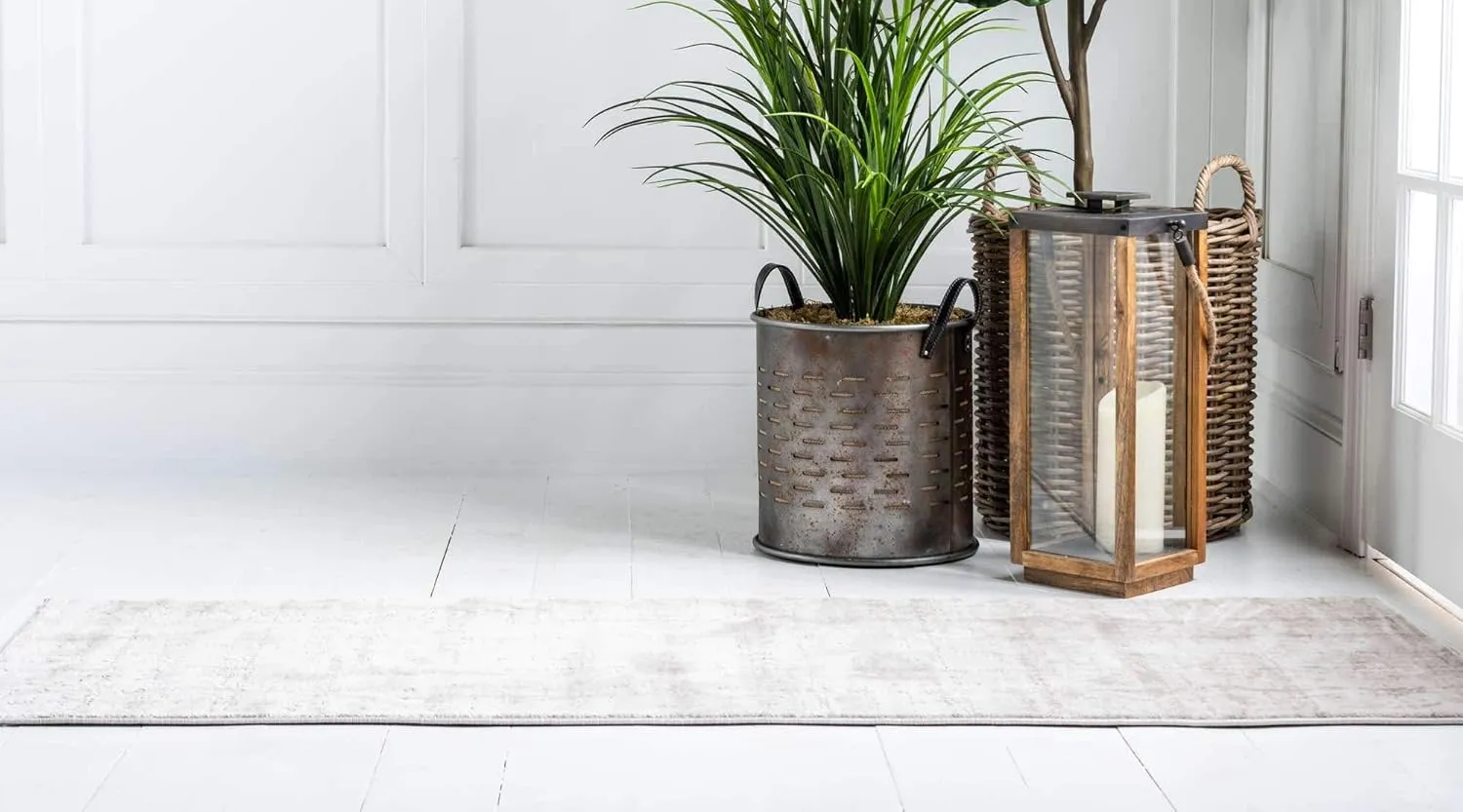 Unique Loom Uptown Collection Area Rug - Lexington Avenue (2' 2" x 6' 1" Runner, Beige/ Ivory)
