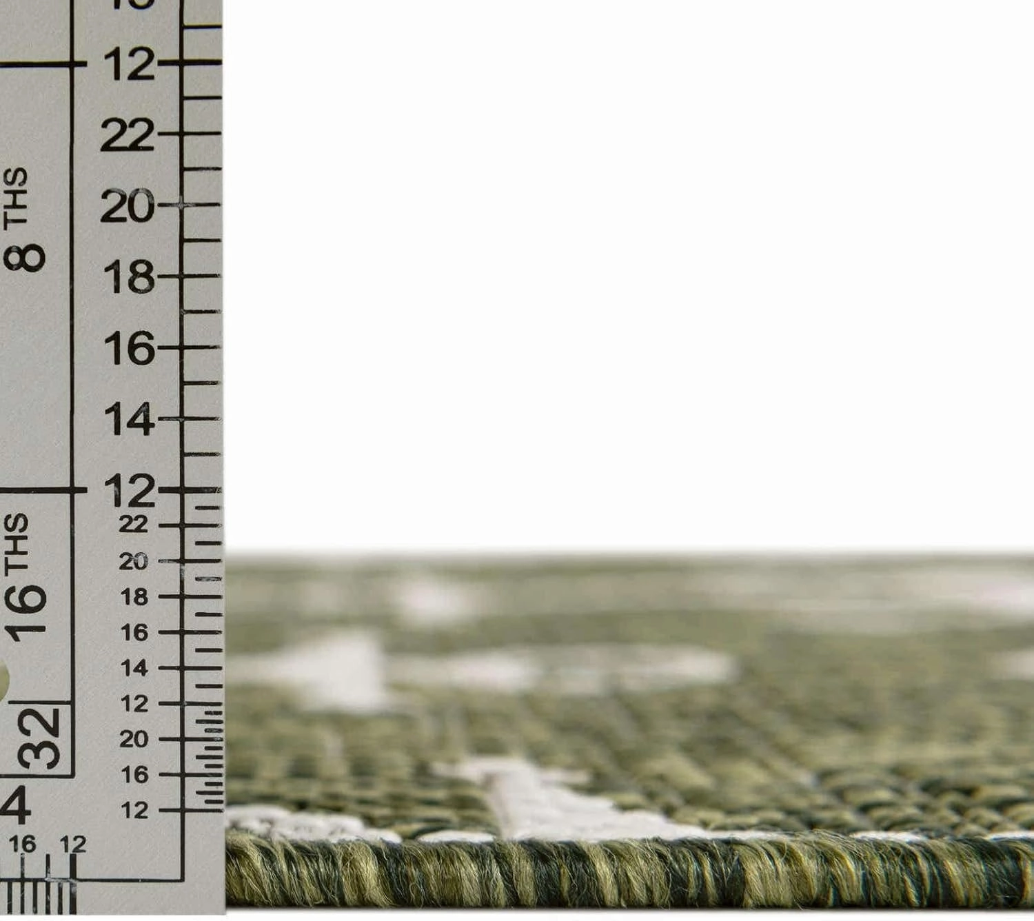 Unique Loom Outdoor Coastal Collection Area Rug - Ahoy (2' x 6' 1" Runner, Green/ Ivory)