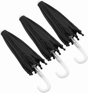 UPKOCH Mini Umbrellas for Doll, 3pcs Doll Umbrella Miniature Black Adjustable Umbrellas Cute Tiny Umbrellas Mini Sun Rainy Umbrella for 18 Inch People Photography Props, 26.00X26.00X21.50CM