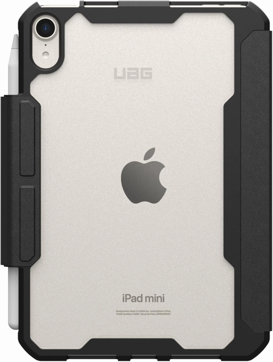 URBAN ARMOR GEAR UAG Designed for iPad mini A17 Pro Case (7th Gen, 2024) A2993 A2995 A2996 8.3" Essential Armor, Multi-Angle Adjustable Stand Protective Cover w/Pencil Pro/Pencil Holder, Black